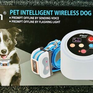 Blue and White Dog Collar with Intelligent Design